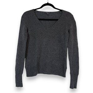 James Perse 100% Cashmere Sweater Gray V-Neck Size 0 (XS/S)